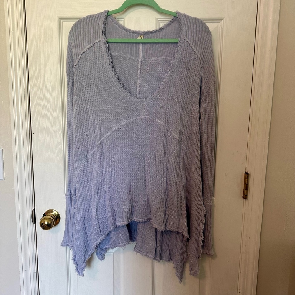 GUC Women's Purple V-Neck FREE PEOPLE Top